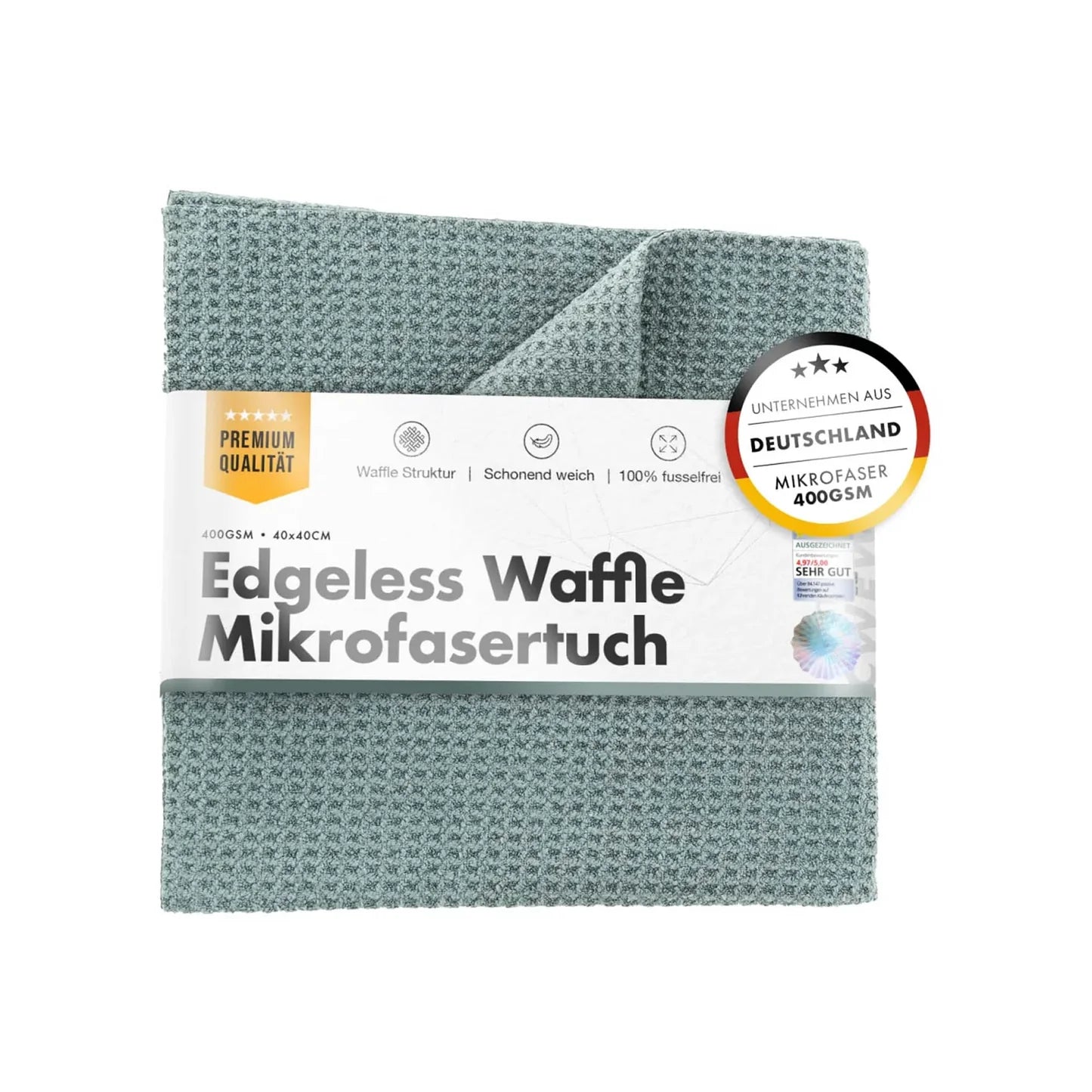 chemicalworkz Waffle Towel Glass Cleaning Cloth 40×40 cm – 400 GSM