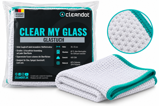 Krpa za čišćenje stakala Cleandot Clear My Glass – 35 × 35 cm | 400 GSM