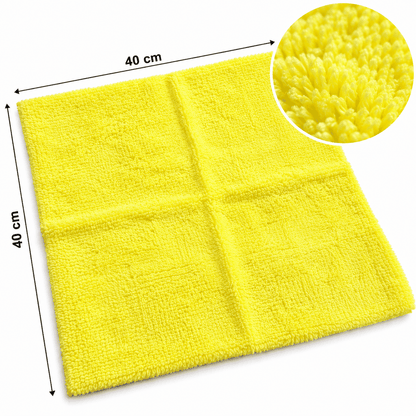 DTS TOOLS Dual Towel žuta je mikrovlaknena krpa dimenzija 40 × 40 cm s mekanom teksturom i dvostrukim vlaknima.